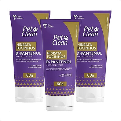 hidrata-focinho-pet-clean-kit-com-3-60g