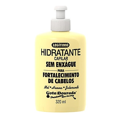 Hidratante Capilar Gota Dourada 320ml – Fortalecimento Sem Enxágue