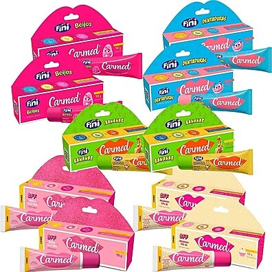Hidratante Labial Carmed Fini - 10 Unidades com Efeito Gloss