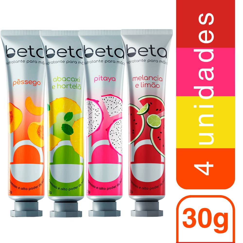 Hidratante Mãos Beta: Kit 4 Aromas Incríveis!