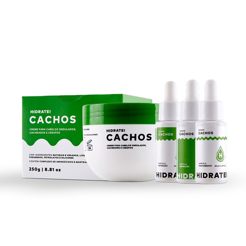Hidratei Cachos: Kit Completo para Cachos Incríveis
