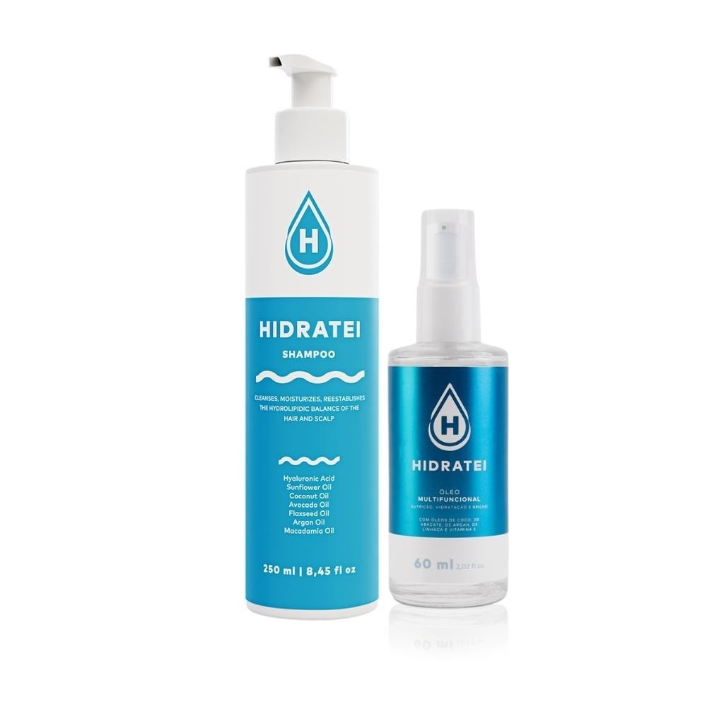 Hidratei: Kit Shampoo + Óleo Capilar Nutrição Total