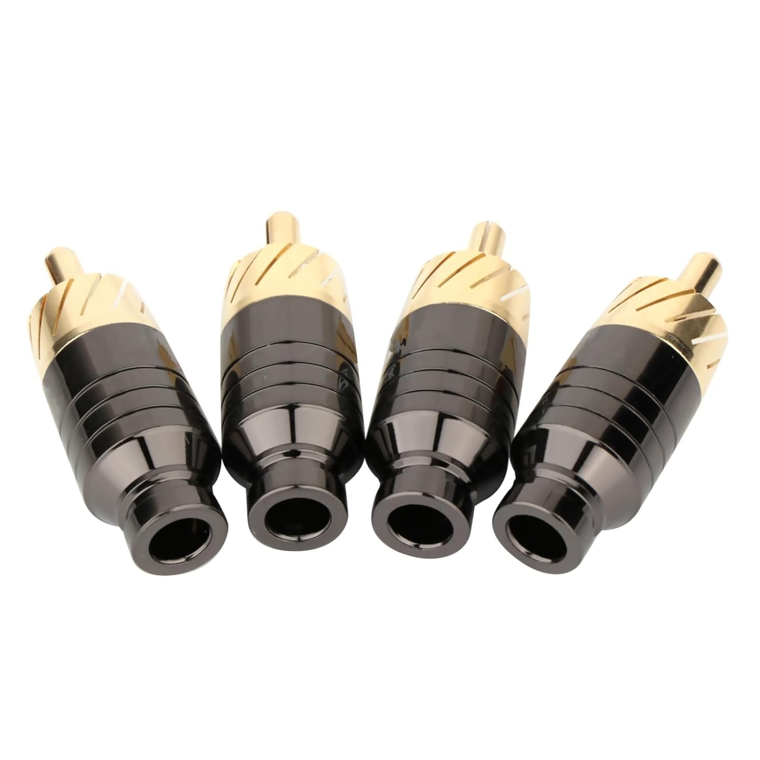 Soquete Terminal RCA Banhado a Ouro TECKEEN 4X: Conectividade HiFi para Áudio e Vídeo DIY
