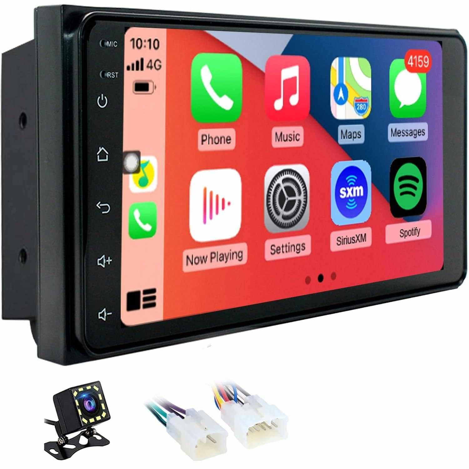 Central Multimídia QLED 8 Núcleos para Toyota Corolla, Camry, Highlander e RAV4 - CarPlay & Android Auto Sem Fio