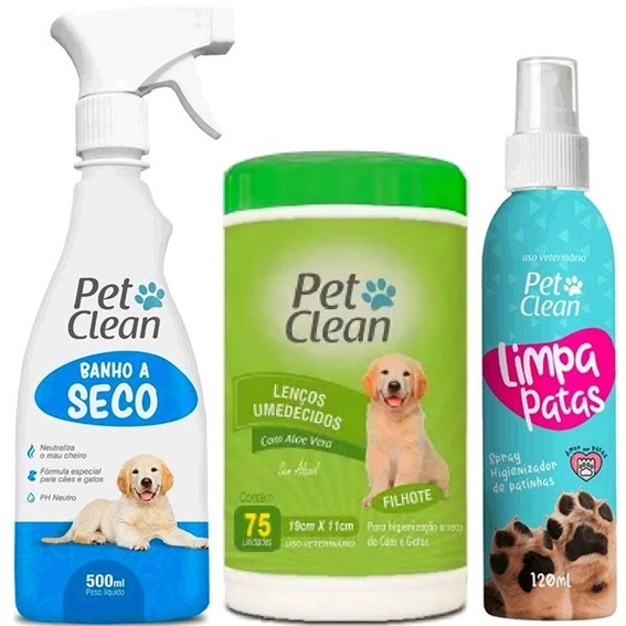 Higiene Pet 3 em 1: Limpeza Rápida e Segura para Cães e Gatos