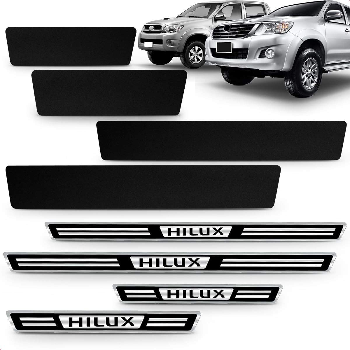 Soleira Adesiva Elegance Hilux 2008-2015 4 Portas: Proteção e Estilo Premium