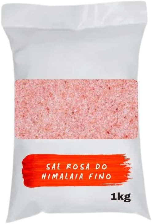 Sal Rosa do Himalaia Fino, Grãos Delicados, Embalagem 1kg
