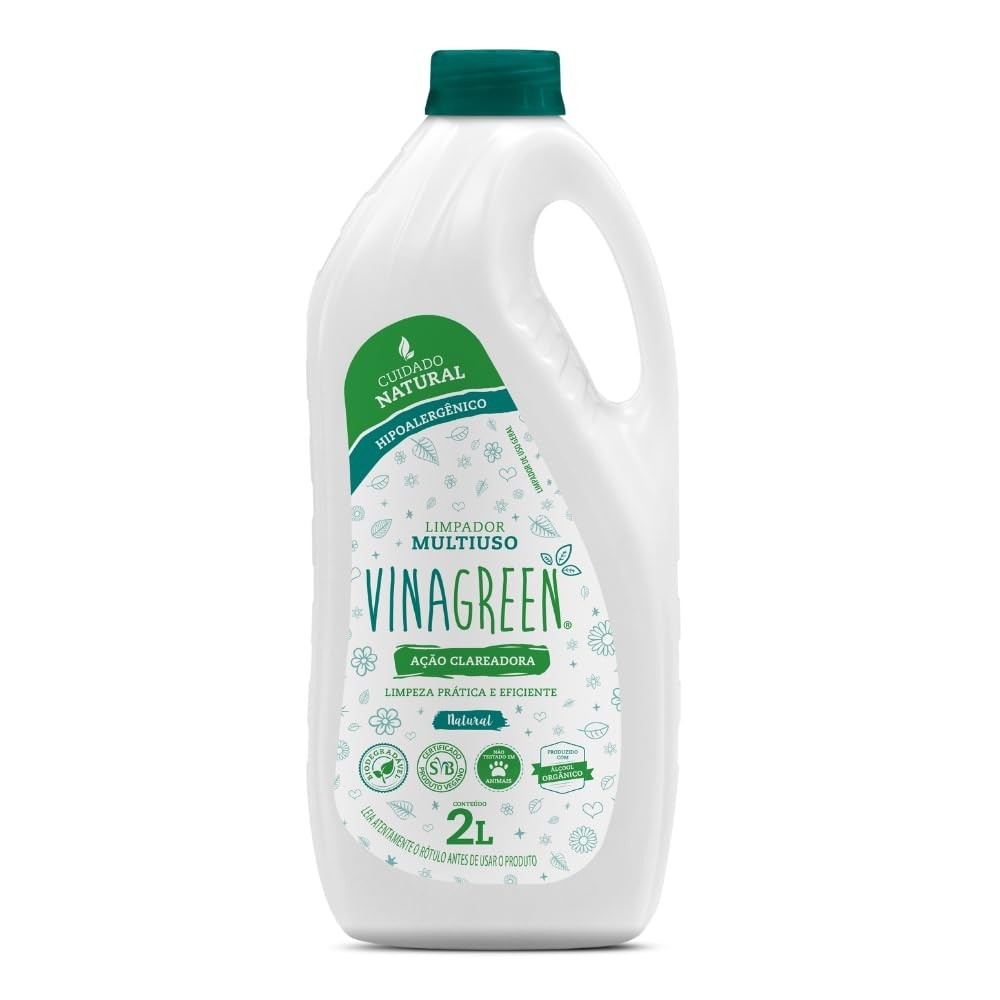 Limpador Multiuso Natural 2L - Hipoalergênico com Ação Clareadora e Desengordurante