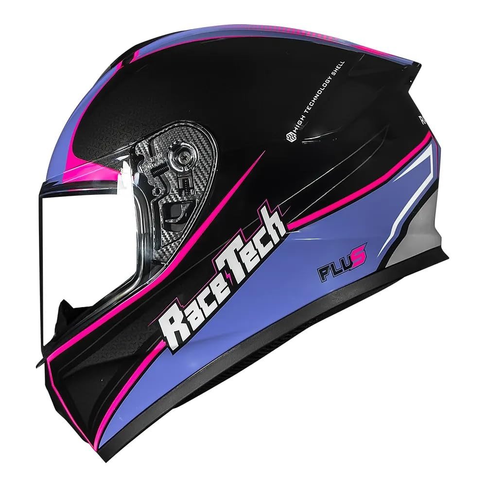 Capacete Race Tech Hit Plus Black Purple 56: Segurança e Estilo para Sua Aventura