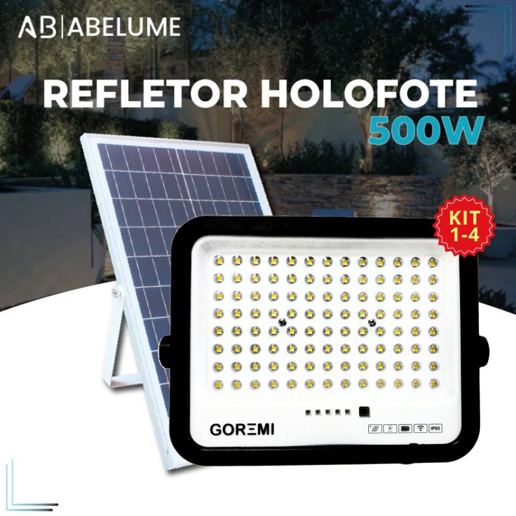 Holofote Solar 500W: Ilumine com Economia!