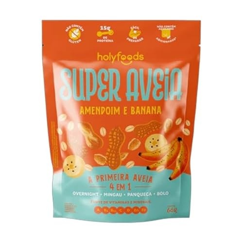 Super Aveia Amendoim com Banana Sem Glúten Holyfoods 66g