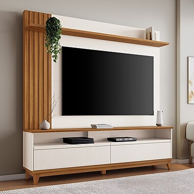 Home Theater 65”: Design Ripado e Moderno