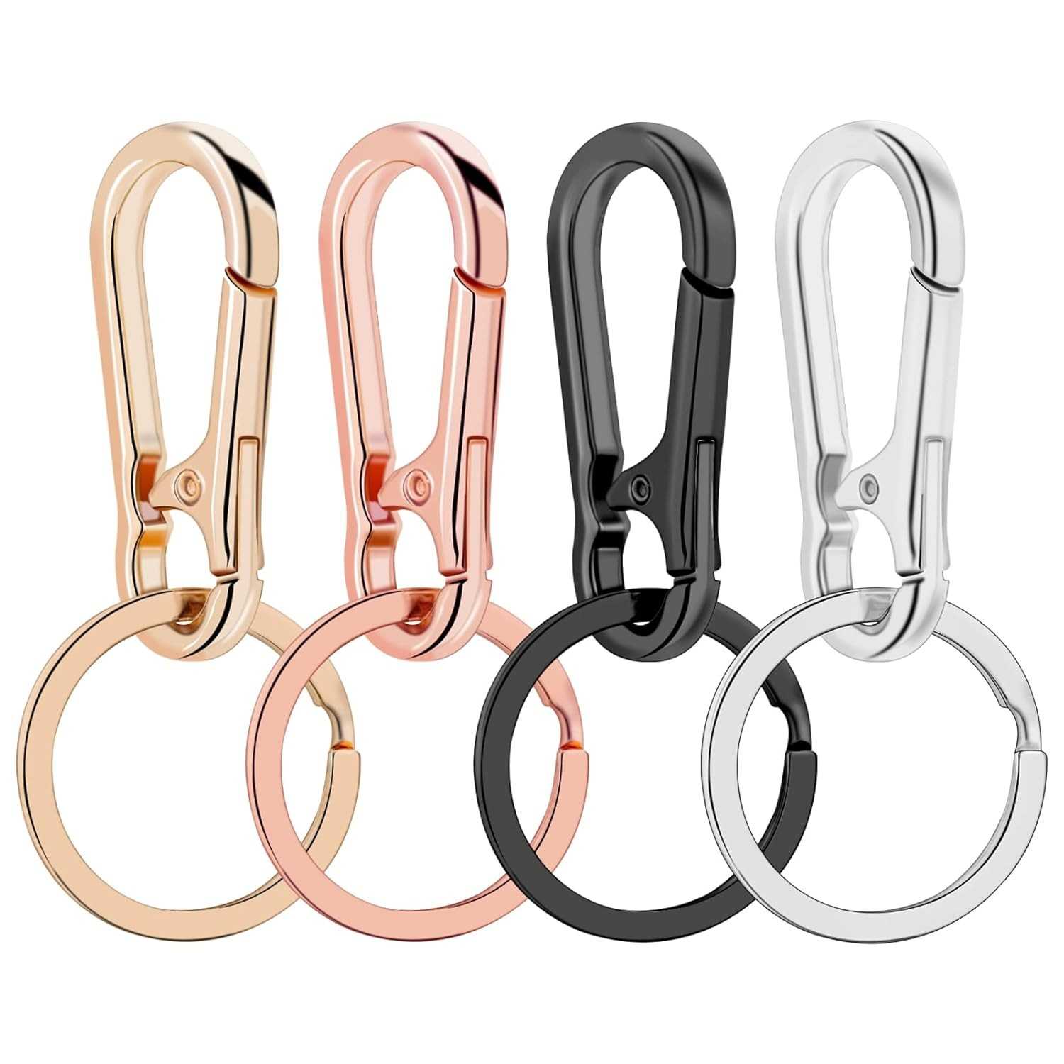 4 peças chaveiros de metal para mulheres e homens, chaveiro organizador de clipe para carro doméstico, acessórios de chaveiro cortado, Misto, Adult
