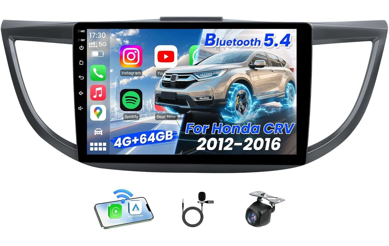 Central Multimídia 4+64GB para Honda CR-V 2012-2016: Upgrade Completo!