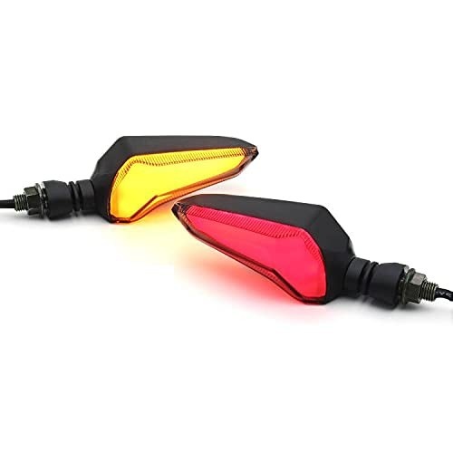 Luz de Seta LED Universal Yamaha MT-09, Kawasaki Z800, Suzuki GSX, Honda CBR - Âmbar/Vermelho Alto Brilho