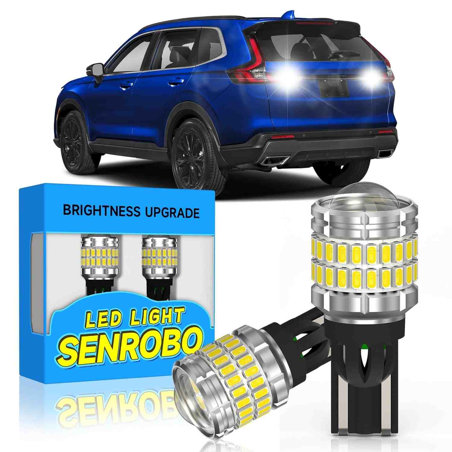 Lâmpada Ré LED 921 T15 para Honda CR-V 2017-2023: Super Brilhante 6000K, 4800LM, Plug and Play (2 Unidades)