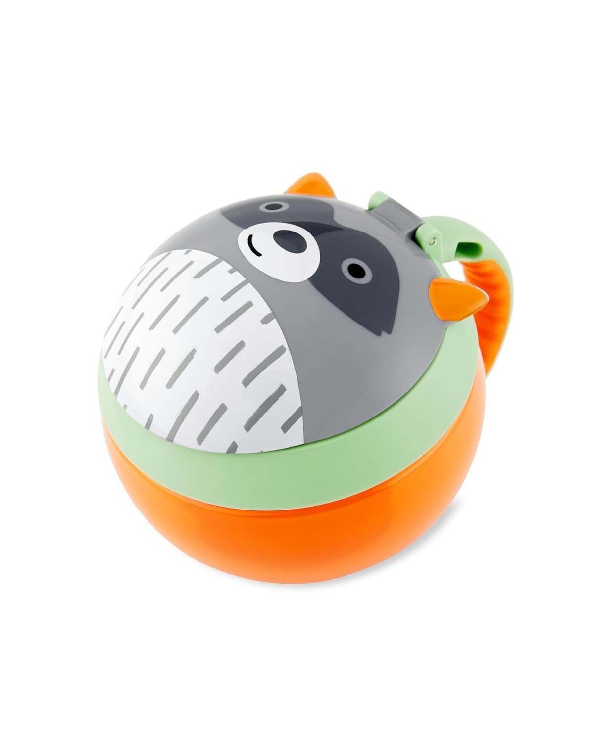 Skip Hop Porta-Snack Zoo Guaxinim - Copo Anti-derramamento para Crianças a Partir de 12 Meses