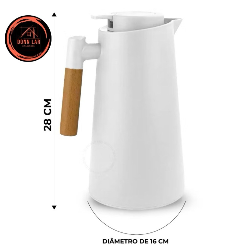 Garrafa Térmica 1L: Estilo Nórdico e Calor por Horas ☕