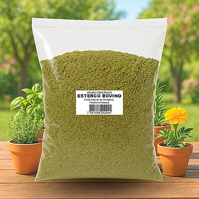 Adubo Orgânico Esterco Bovino 100% Puro 5 kg - Vaso e Cia: Potencialize Sua Horta!