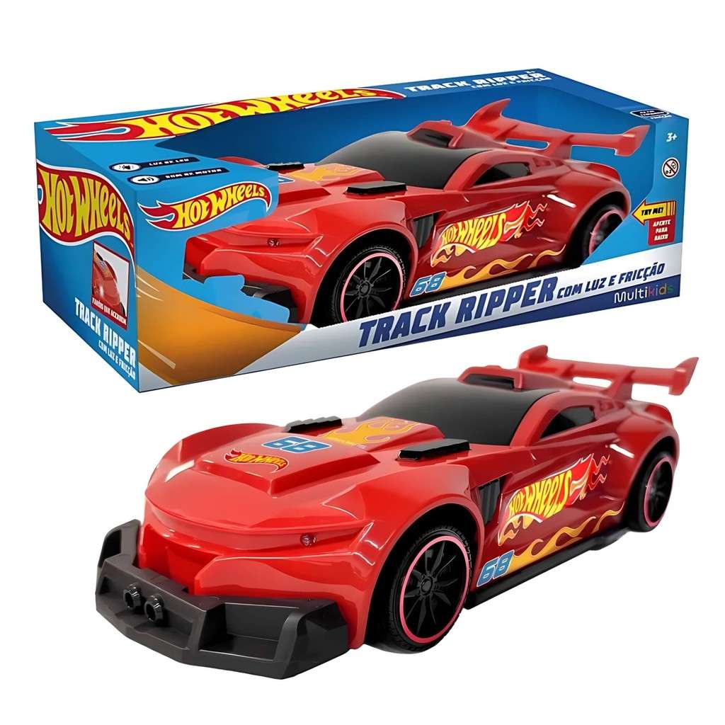 Hot Wheels Track Ripper: Carrão Vermelho c/ Luz e Som!