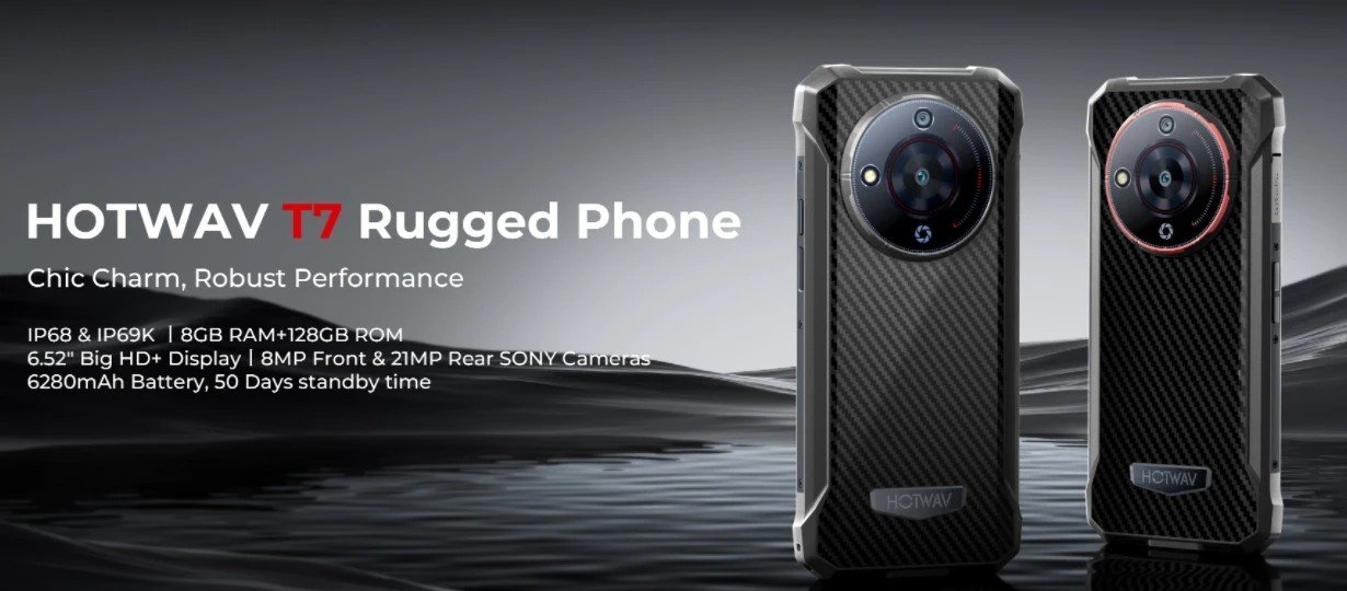 HOTWAV T7: Smartphone 4G Triplo à Prova d'Água