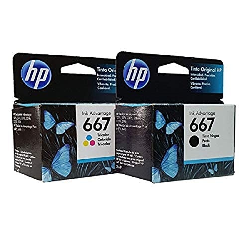 Kit 2 cartucho HP 667 Preto e Colorido