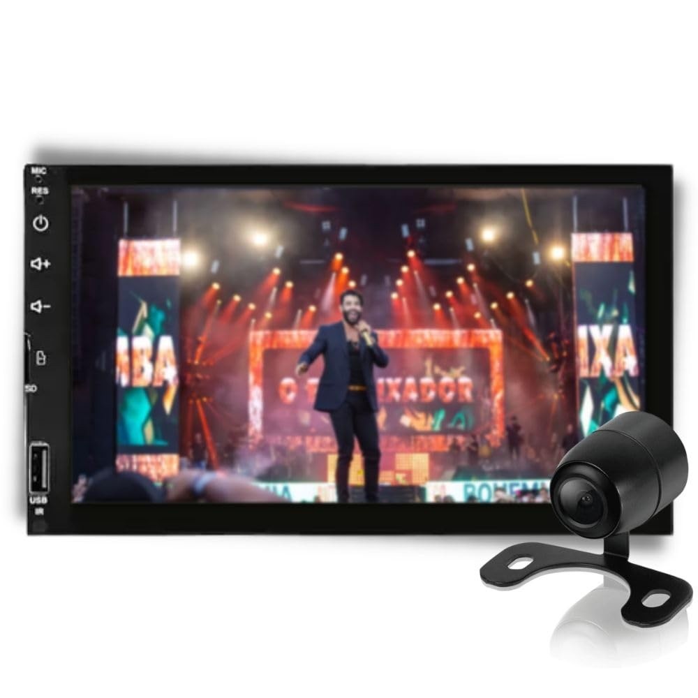 Central Multimídia H-Tech MP5 2 Din 7" Bluetooth Espelhamento Android/iOS - HT-3100