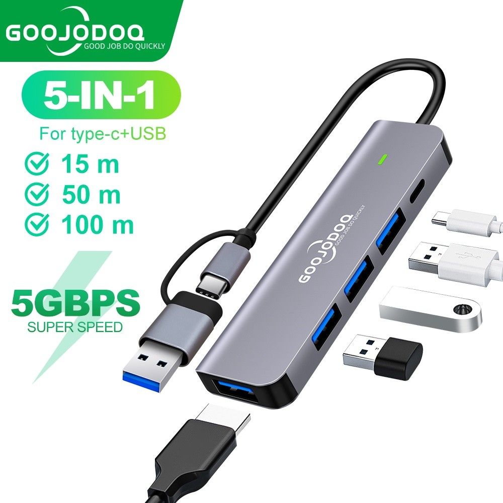 Hub USB-C 2 em 1: Expanda Suas Conexões!