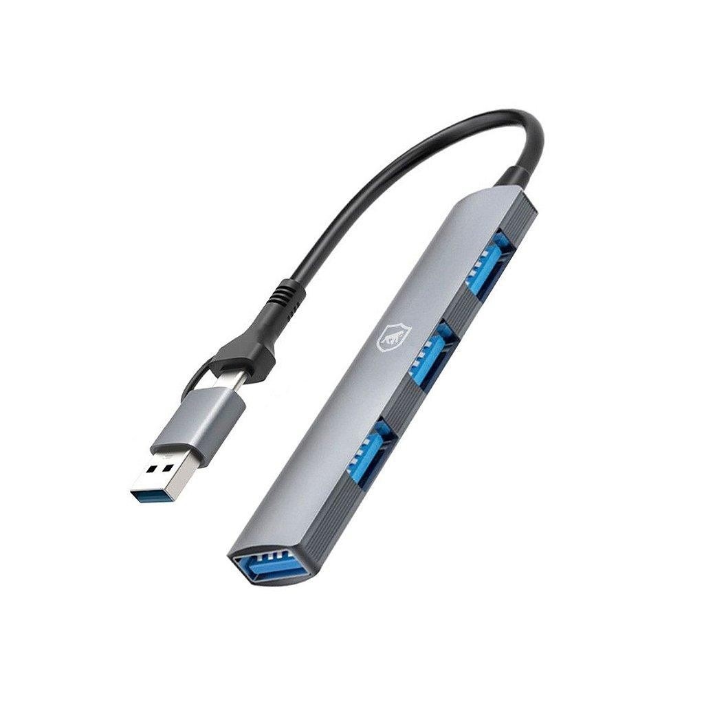 Hub USB-C 4 em 1: Conecte Tudo com Este Expansor Multiportas