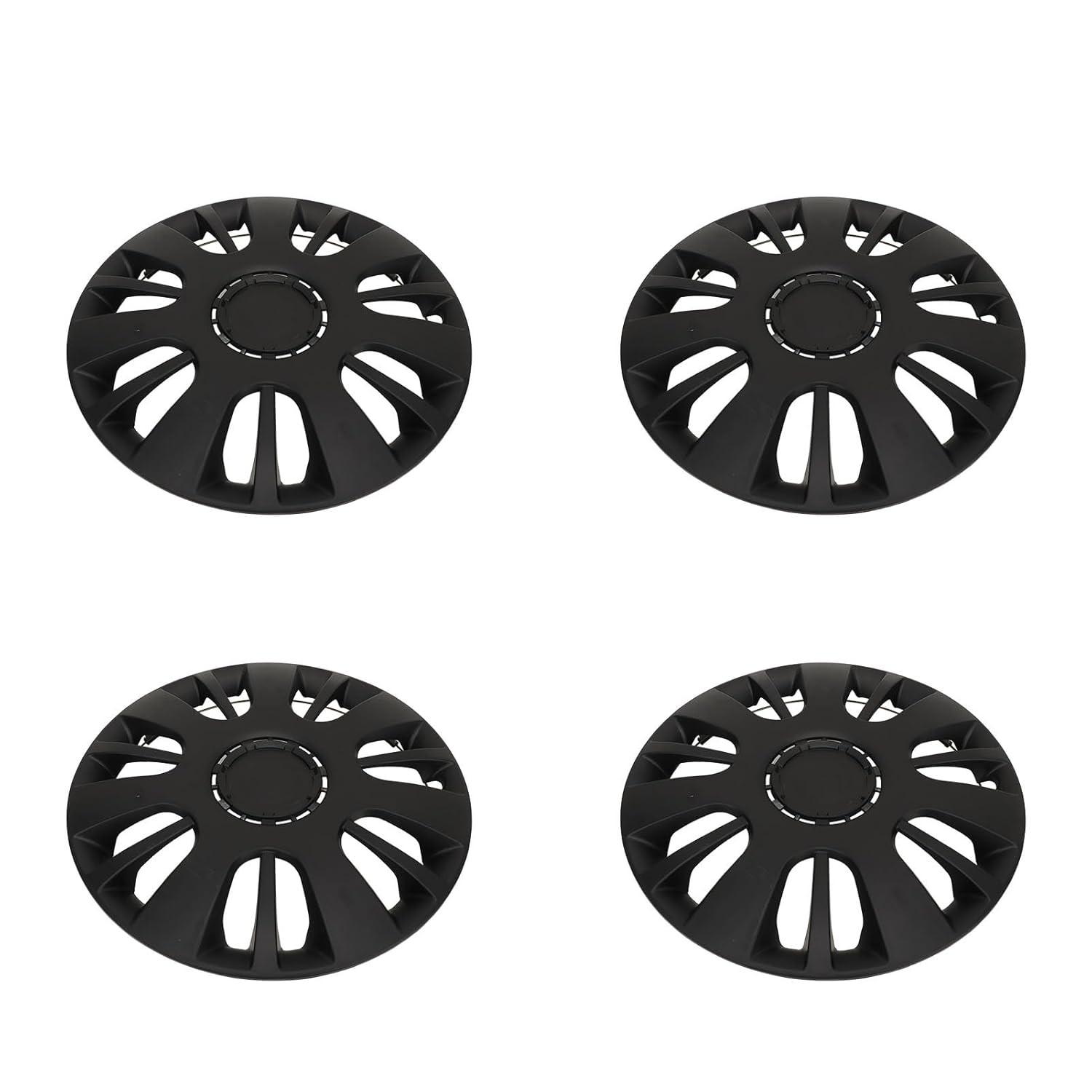aqxreight 4 PCs 14 Polegadas Automóvel Hubcap Hubcap Fosco Invólucro Protetor Tampa DE Protetor para Carros Caminhões FITA 14 APLICAÇÕES DE APELO CURSO CURSO DE CELA DE AUTROMOLAÇÃO DE AUTOMOBILE