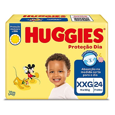 Huggies Proteção Dia XXG: 24 Fraldas para o Dia a Dia