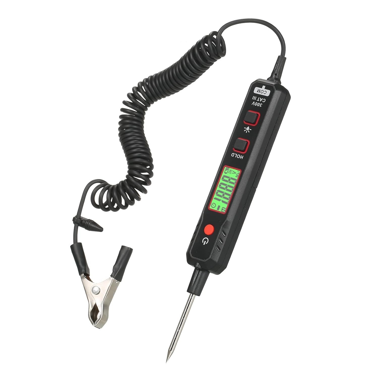 HUIOP Testador de Circuito Automotivo,detector de tensão do carro testador de circuito automotivo 0.8 v-100 v falha de manutenção de automóvel teste de circuito caneta lcd display digital com fio de m