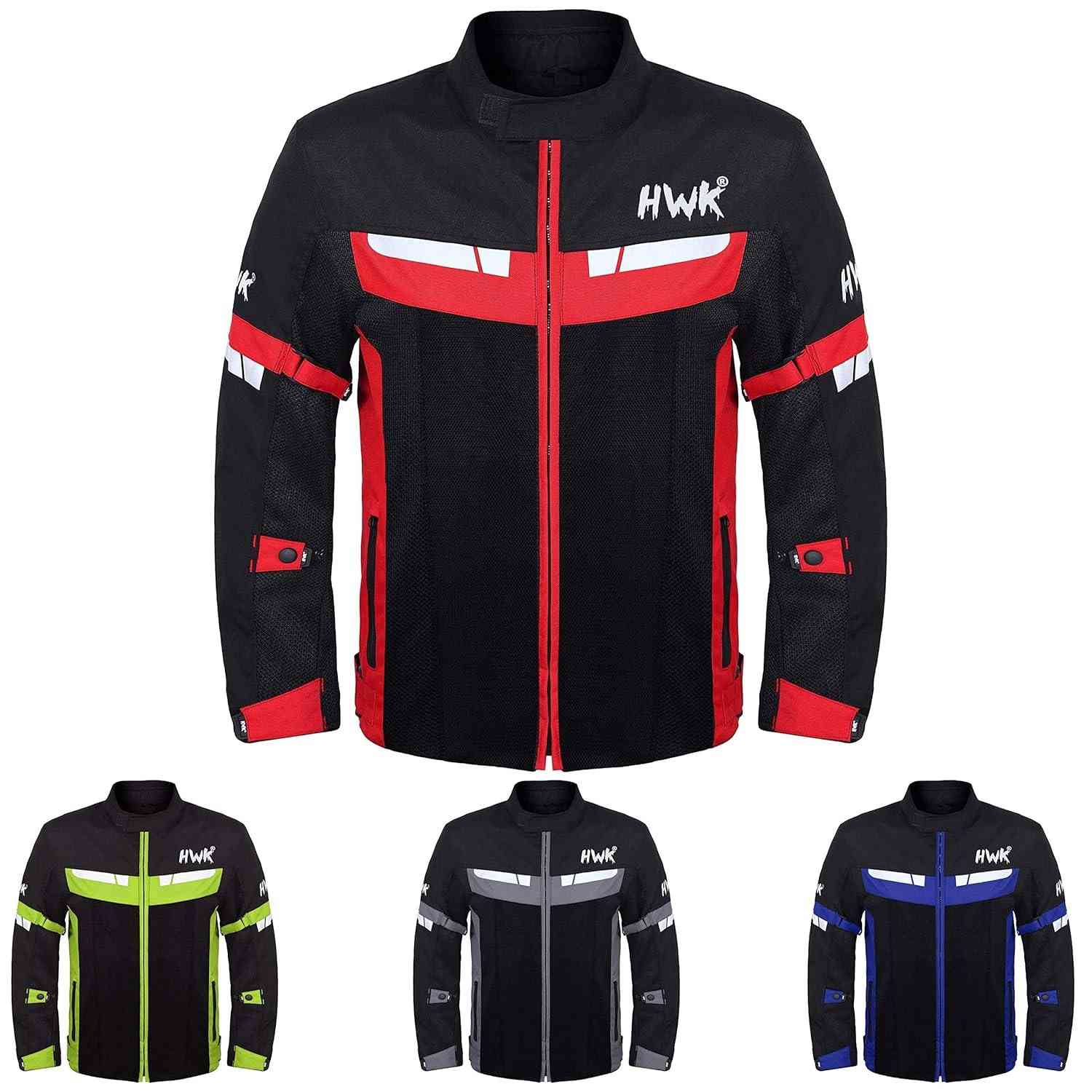 HWK Jaqueta de Motociclista 3G: Proteção CE, Respirabilidade e Estilo em Vermelho