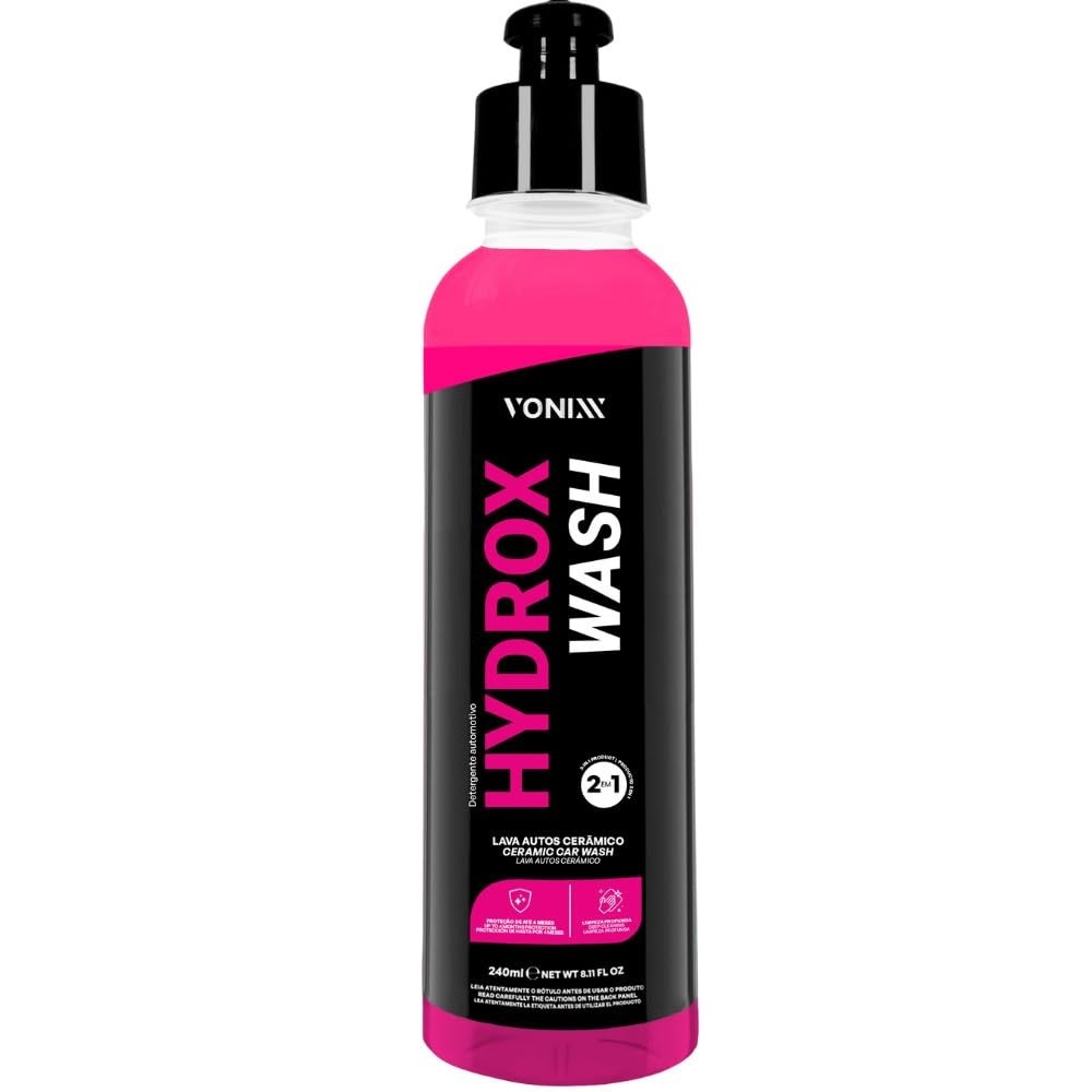 Shampoo Hidrorrepelente Vonixx Hydrox Wash 240ml: Proteção e Brilho para seu Carro e Moto
