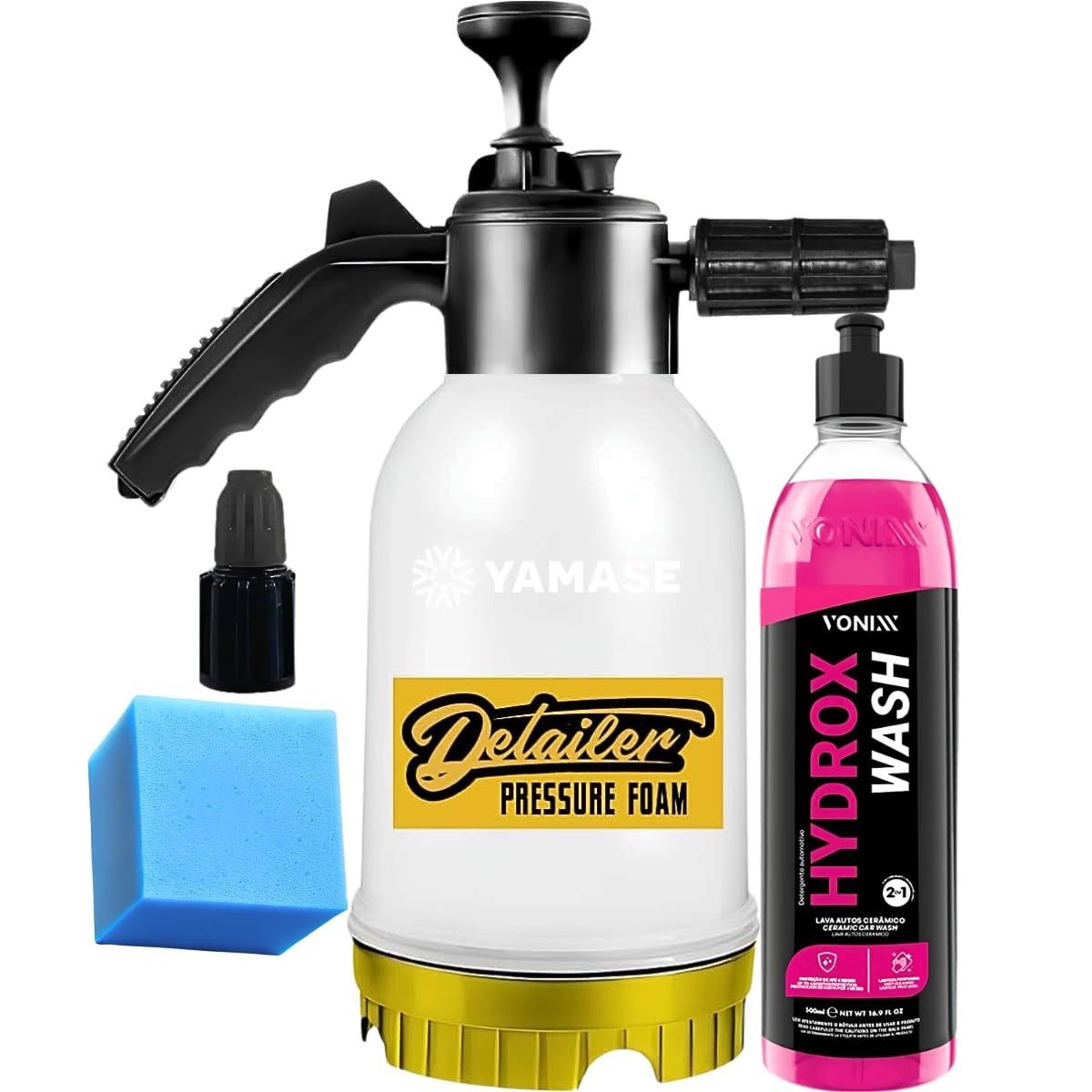 Kit Lavagem Detalhada: Hydrox Wash Shampoo Cerâmico Vonixx + Snow Foam Manual Detailer