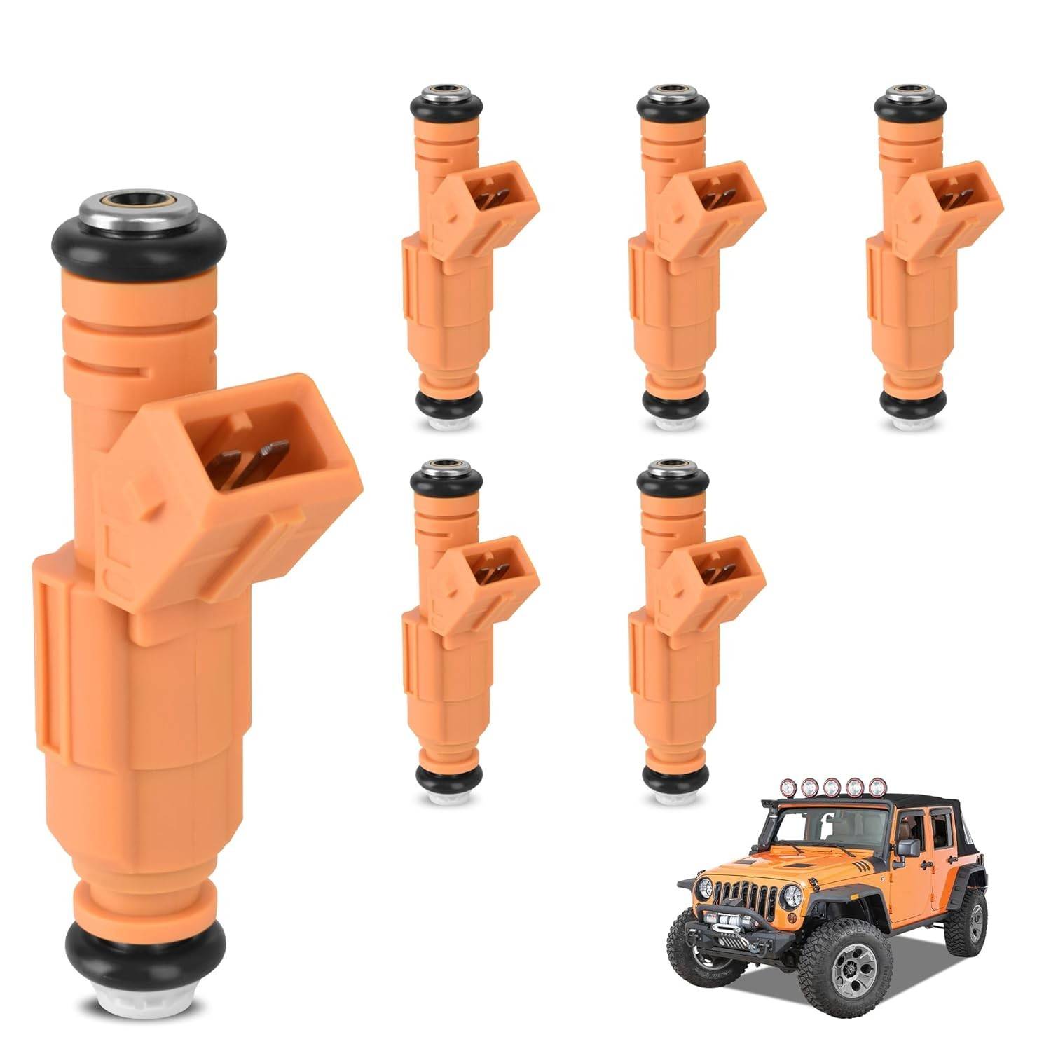 HYR Conjunto 6 Injetores Combustível 4 Furos Jeep 4.0L 1989-1998 - Performance e Economia