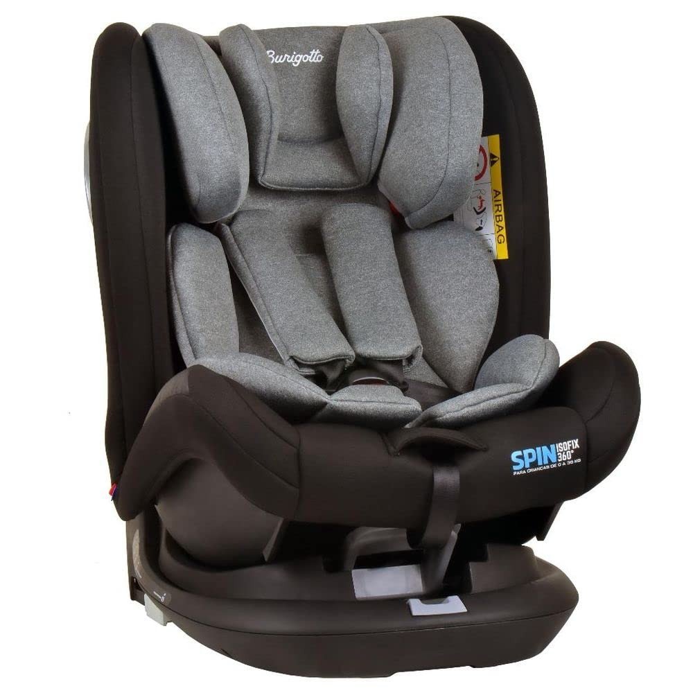 Cadeira para Auto Burigotto Spin Isofix 360° Cinza: Segurança e Conforto para Todas as Idades