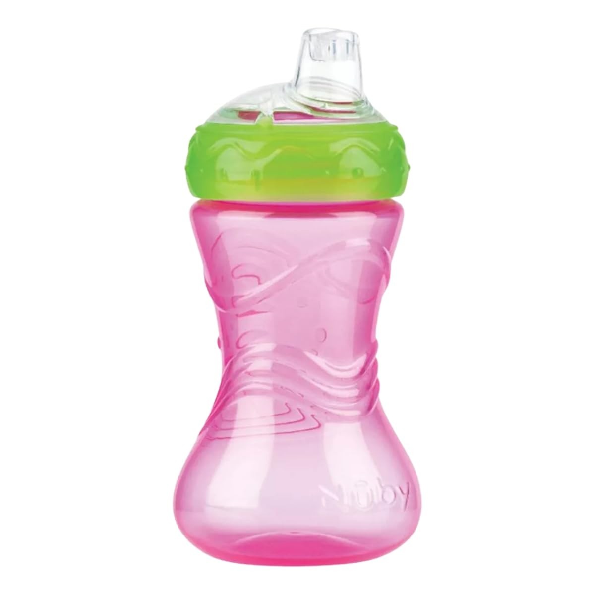 Copo de Transição Nuby Rosa 300ml com Bico de Silicone Antivazamento - Ideal para Bebês e Crianças