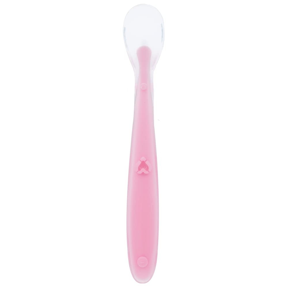 Colher de Silicone BUBA Baby Rosa - Segura, Macia e Ideal para Introdução Alimentar