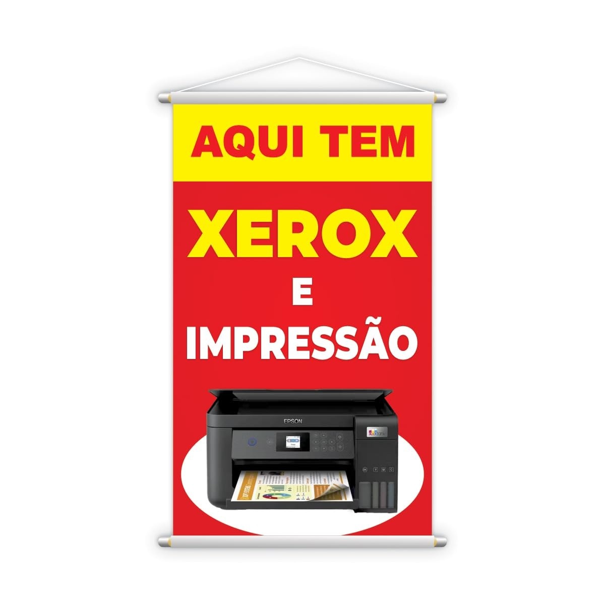 Banner Aqui Tem Xerox e Impressão 80x50cm - Ideal para Comunicação Visual e Divulgação