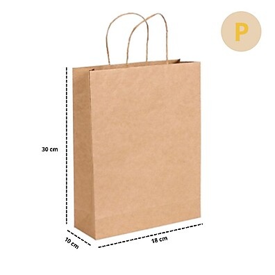 Sacola Papel Kraft 80g com 100 Unidades – Escolha o Tamanho Ideal