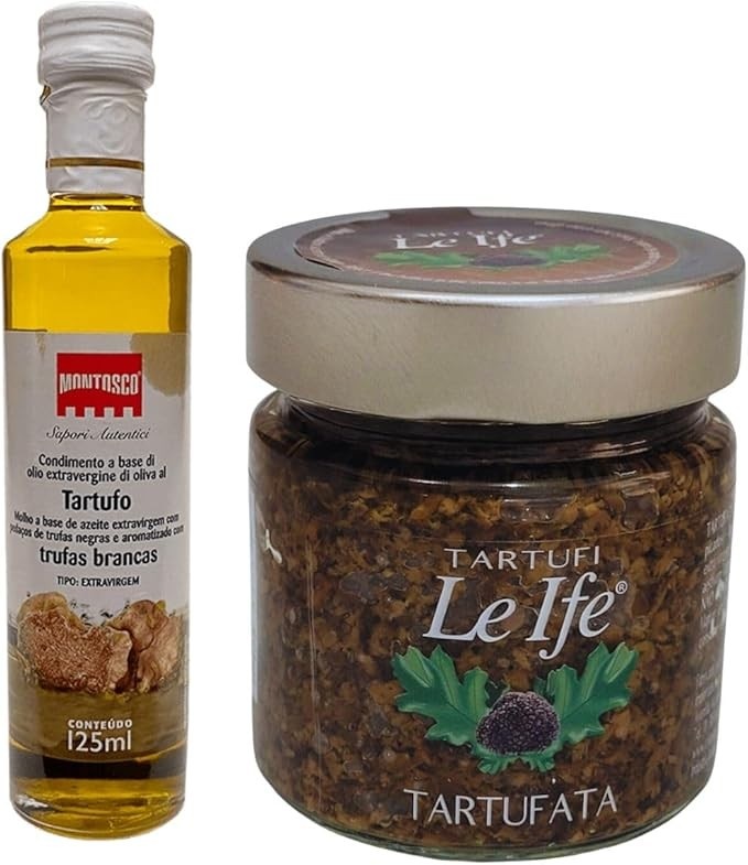 COMBO AZEITE TRUFA NEGRA 100 ML MONTOSCO + SALSA TARTUFATA 200 G LE IFE