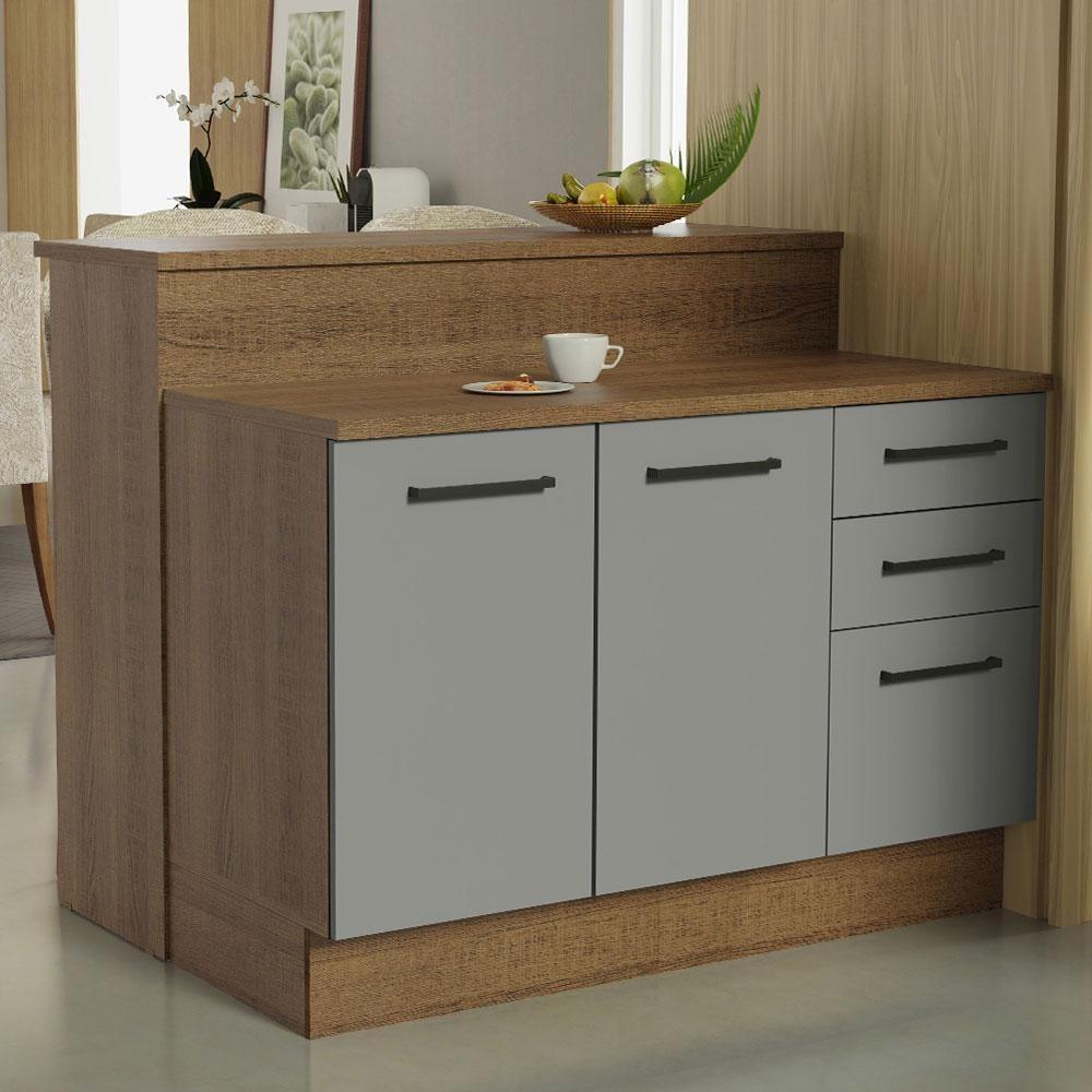Ilha de Cozinha 120cm Agata Madesa: Funcionalidade e Estilo