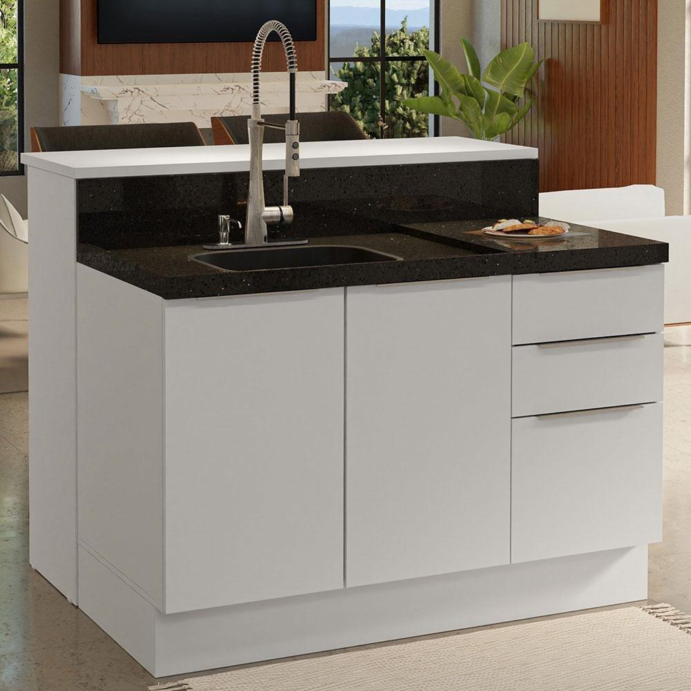 Ilha de Cozinha 120cm Stella: Design e Praticidade!