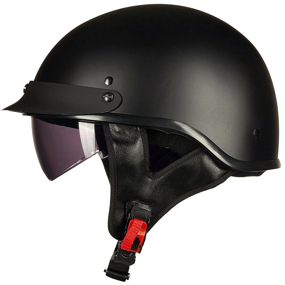 Ilm Meio Capacete Motocicleta: Segurança e Estilo com Viseira Solar e Liberação Rápida - Aprovado DOT