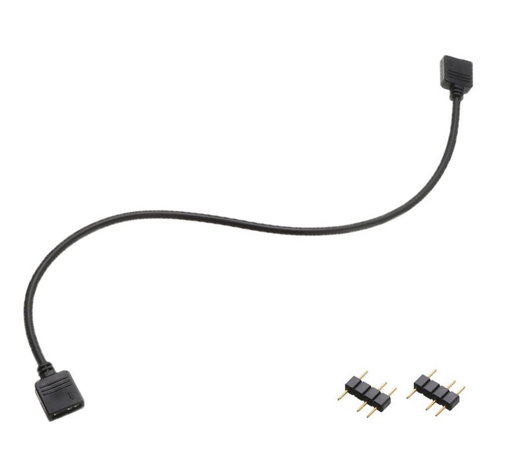 COOLMOON Cabo Extensor LED ARGB 3 Pinos 5V - 2 Metros: Iluminação e Organização Perfeitas!