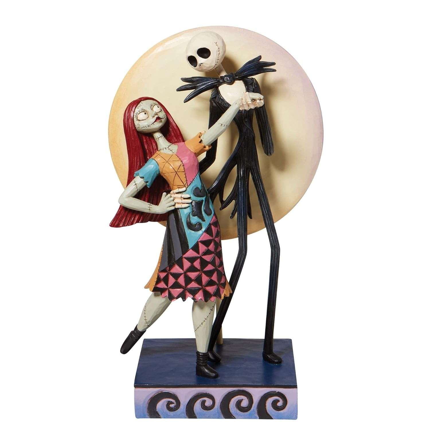 Enesco Disney Traditions Jim Shore - Estatueta Iluminada pela Lua Jack e Sally 23 cm