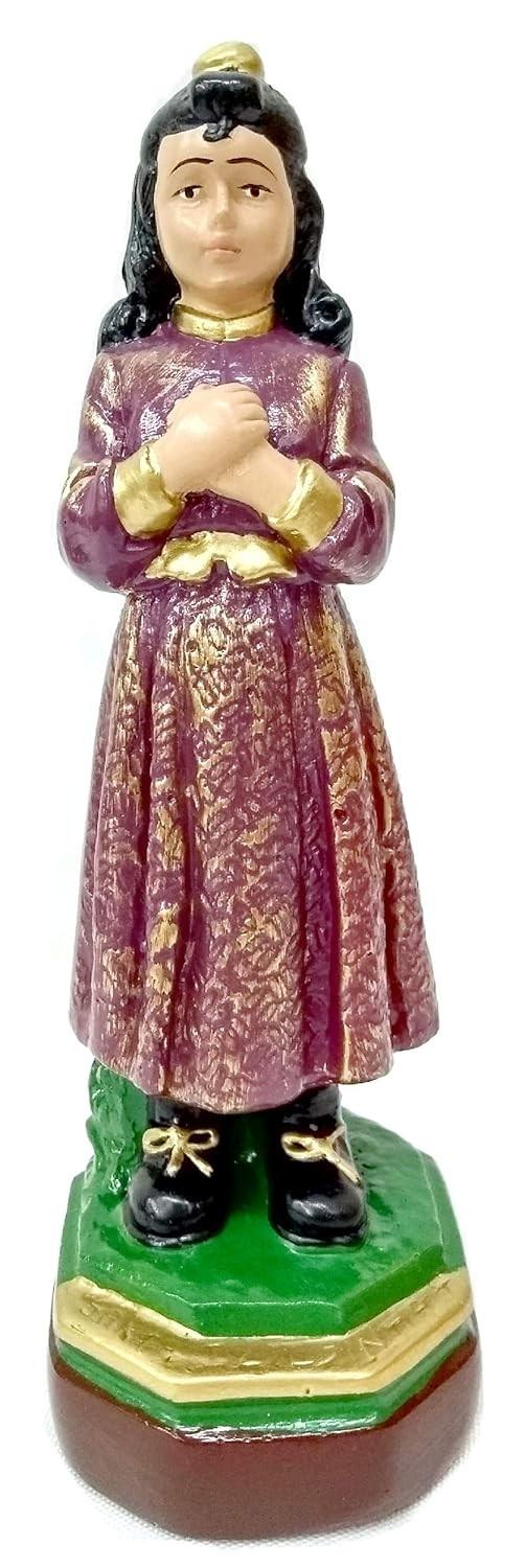 Imagem de Santa Menina Izildinha em Gesso - 15 cm - Decoração Religiosa Elegante