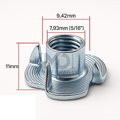Porca Garra 5/16 Zincada: Fixação Imbatível!