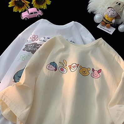 Camiseta Ursinho Pooh Feminina 100% Algodão - Envio Imediato!